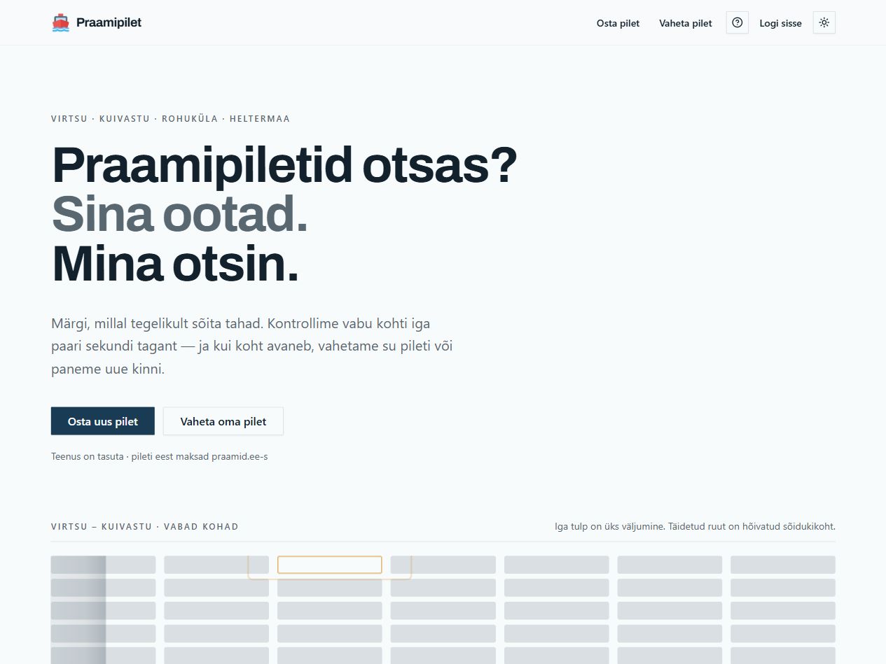 Praamipilet — automaatne praamipiletite otsing